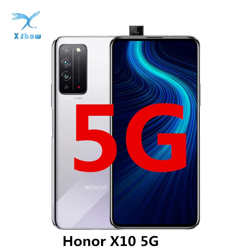 Оригинальный Смартфон Honor X10 5G 6 ГБ ОЗУ 64 Гб ПЗУ 4300 мАч большой аккумулятор 63 дюйма