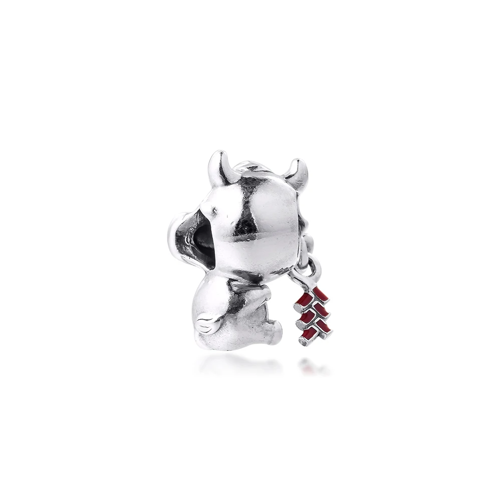 Cute Ox Charms Fits Pandora Bracelet Authentic 925 Sterling Silver Beads DIY Jewelry Making Wholesale 2021 New | Украшения и