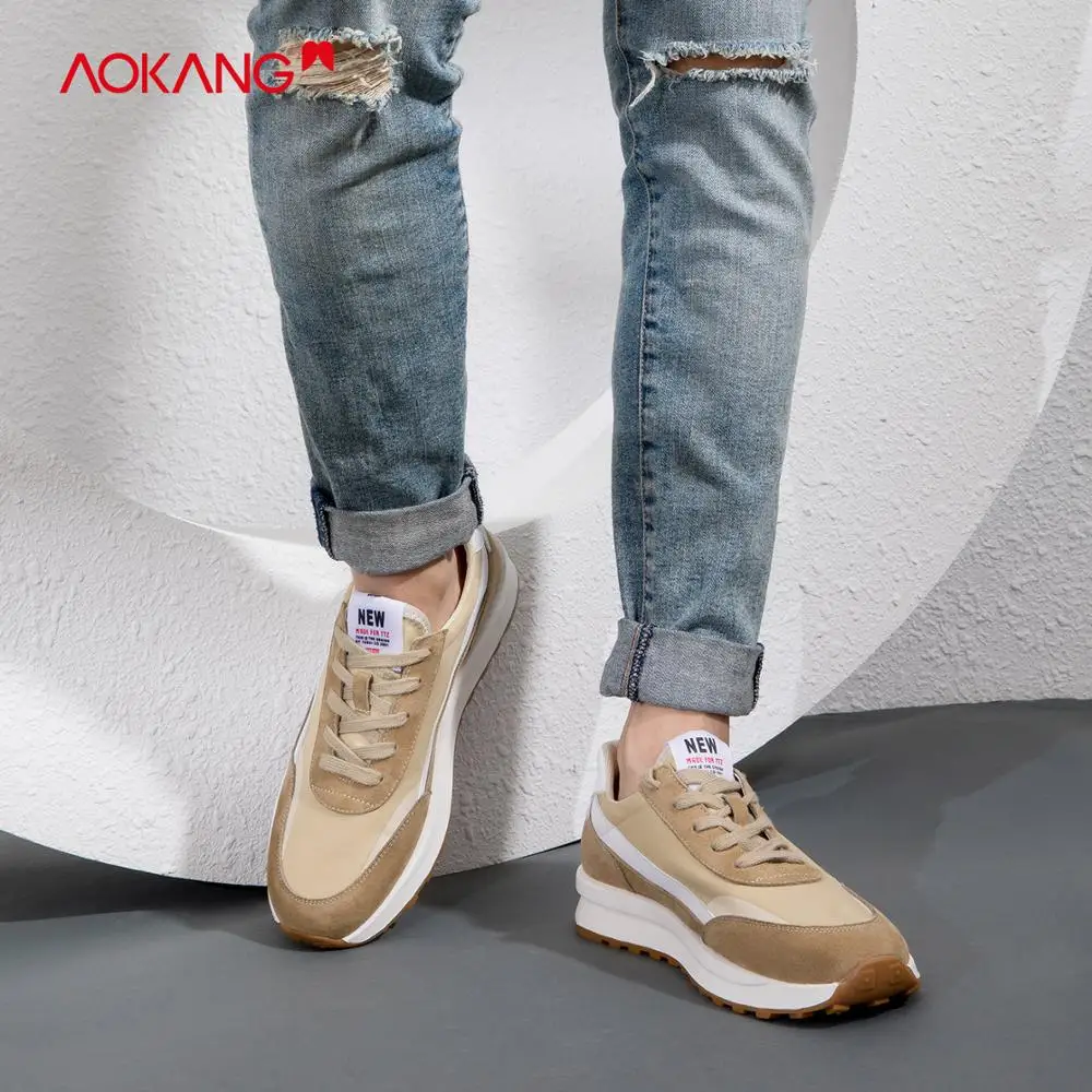 

AOKANG Men Casual Shoes Comfortable Breathable Sport Shoes Men Fashion Ins Outdoor Shoes Man High Quality Sneakers Male