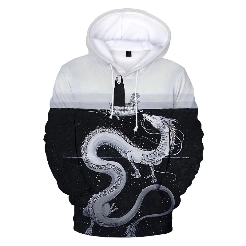 

Fashion Anime Spirited Away 3D Print Hooded Sweatshirts Harajuku Streetwear Cool Hoodie Men Women Casual Pullover
