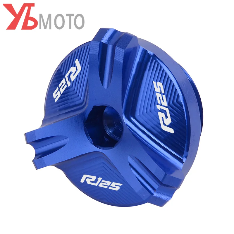 

Motorcycle CNC Aluminum Oil Filler Cap Engine Plug Cover Cup for Yamaha YZF R125 2008-2015 YZF-R125 2010 2012 High Quality