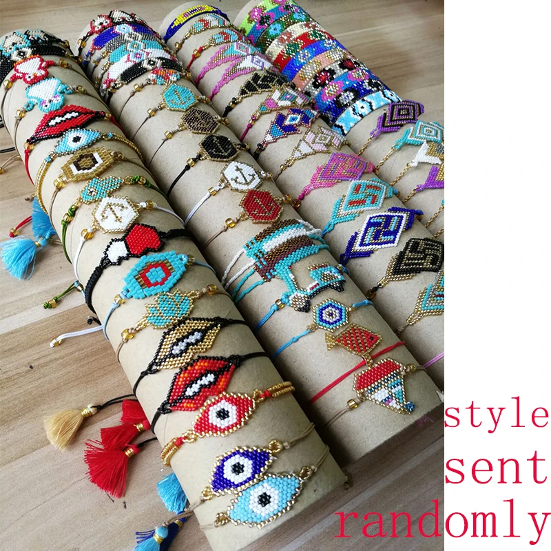 SHINUSBOHO 5 шт./компл. MIYUKI Pulseras сглаза браслет мужской сексуальный браслет в форме губ для женщин дружба ювелирные изделия счастливый подарок регулируемый