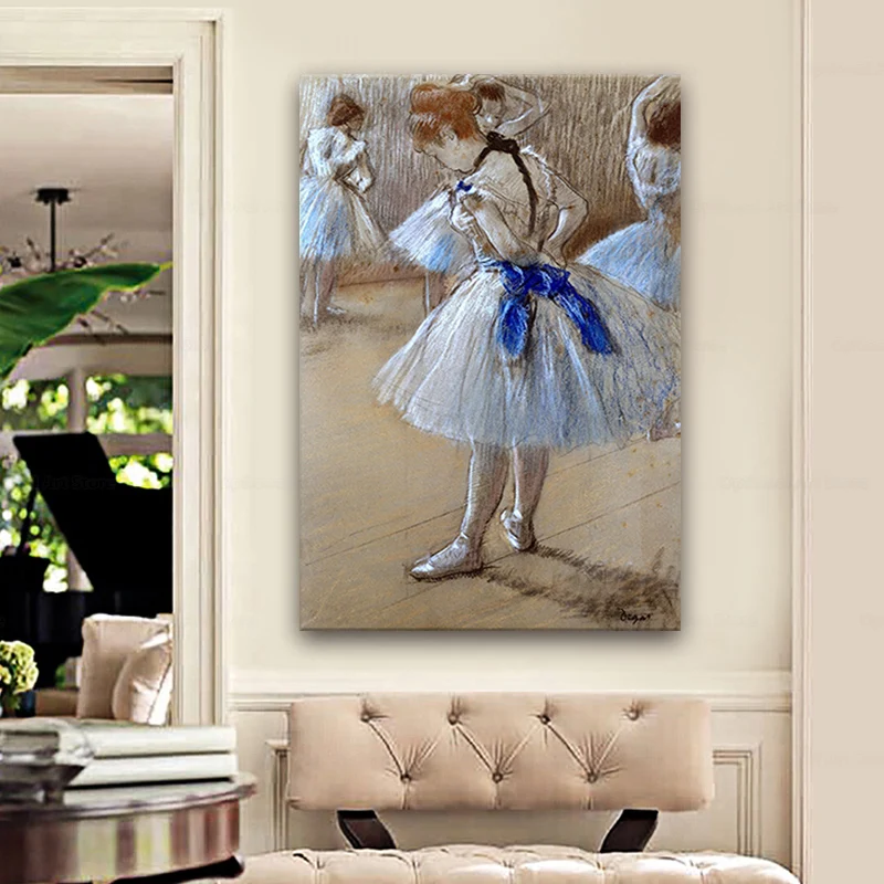 Рисунок на холсте Эдгар дегас подготовка танцора классические настенные картины
