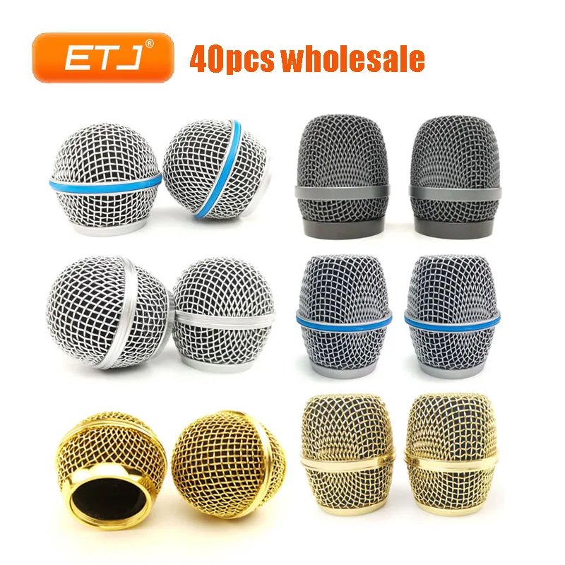 

Шаровая решетка для микрофона Beta58 SM 58, 10 шт., аксессуары для микрофона, шаровая Головка, сменный аксессуар, гальваническое покрытие, золото, с...