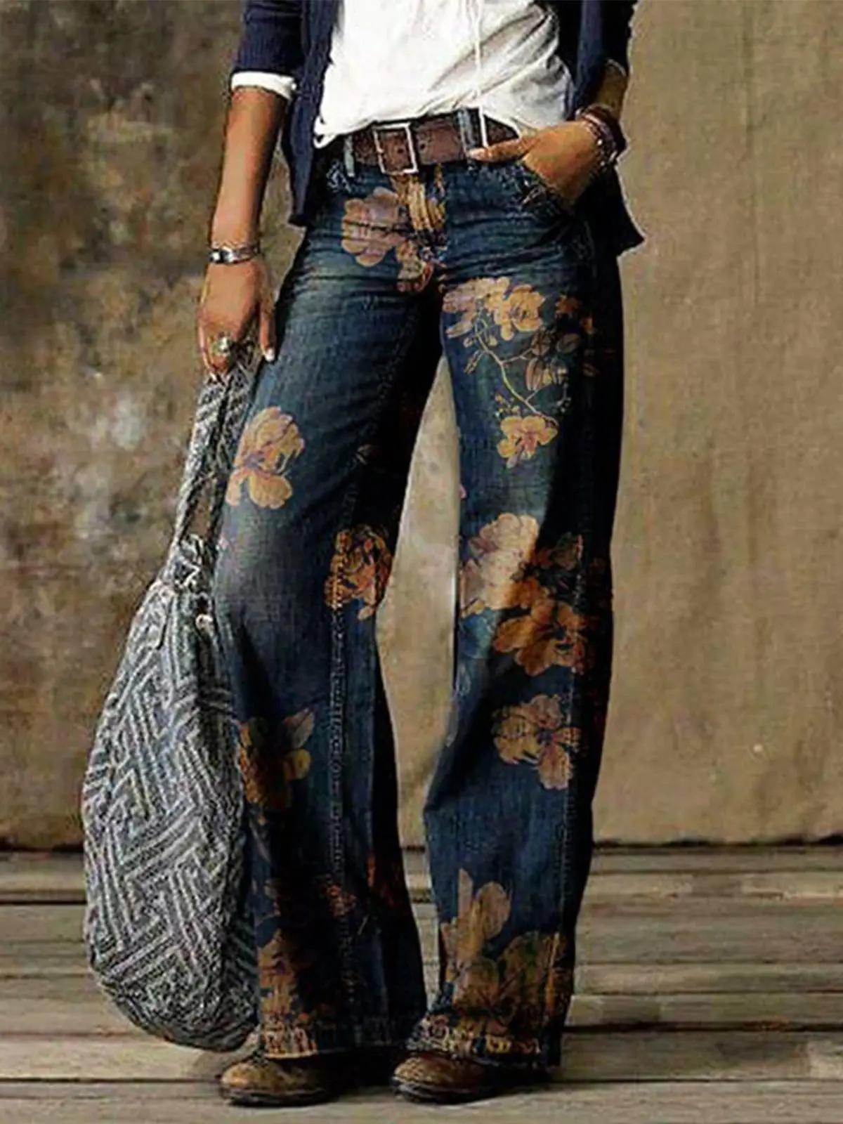 

spring Waist Loose Comfortable Women's Jeans Fashion High Sweatpants Aesthetic Wide Leg Pant Denim pants Baggy Straight Pants