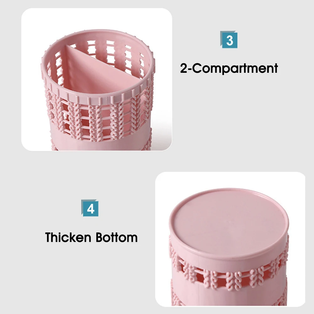 

Creative Desk Organizer Multifunction Storage Box Pen Holder Makeup Brush Bag Office Supplies Stationery Storage Basket