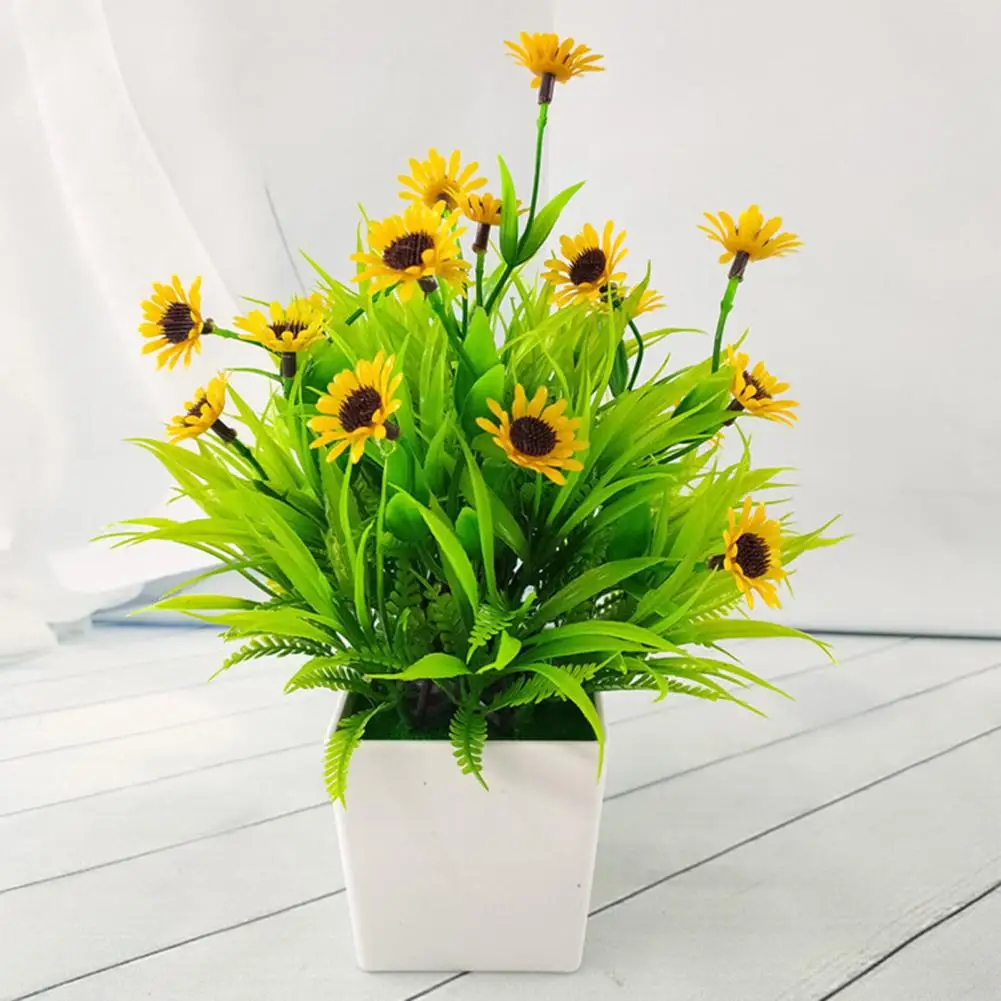 1 Набор в горшке искусственный бонсай ярких цветов домашний декор керамический