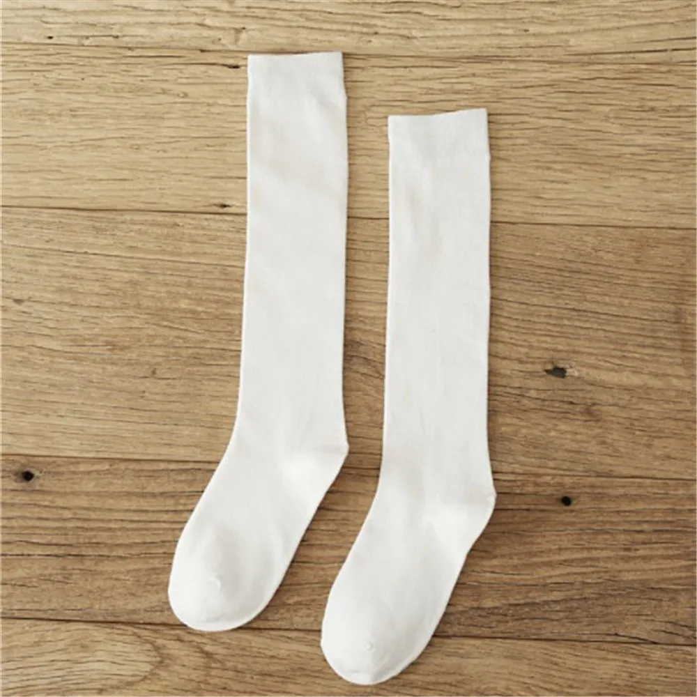 1 пара женщин белые спортивные носки из хлопка на осень и зиму модные длинные