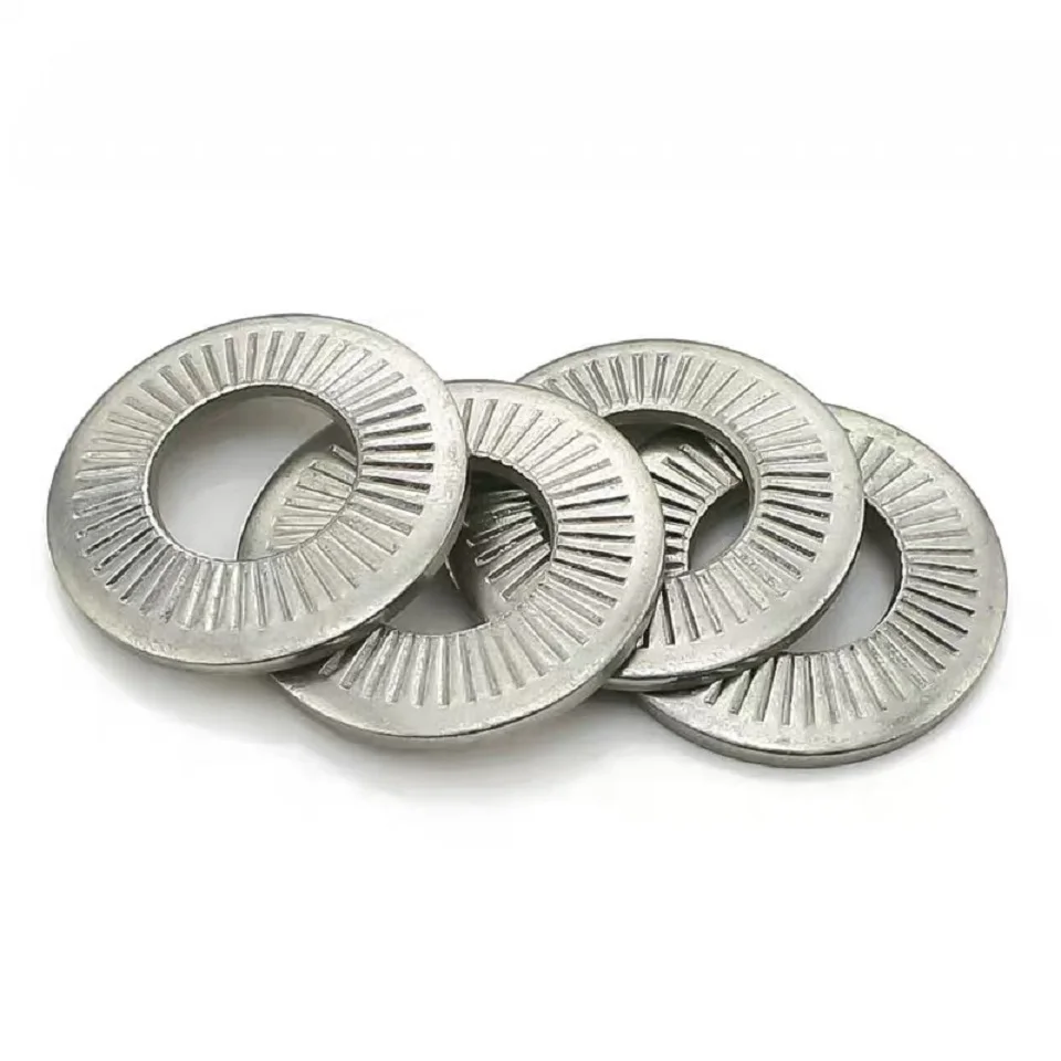 

M3 M4 M5 M6 M8 M10 M12 M16 Lock washer NFE25511 / SN70093 french washers serrated conical spring washer Stainless Steel A2