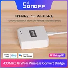 Беспроводной шлюз SONOFF RF Bridge R2, 433 МГц, радиочастотный, Wi-Fi, умная сцена, безопасность дома, поддержка DW2-RF PIR3-радиочастотный датчик через eWeLink Alexa