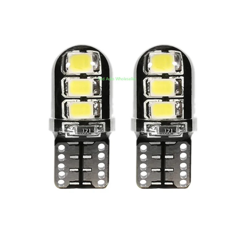 500pcs T10 LED Canbus Car Light 194 168 W5W LED Parking Lamp Bulb 6SMD Silicagel LED Auto Wedge Clearance Lamp Instrument lamp