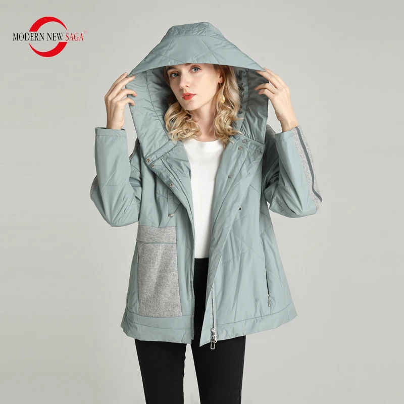 MODERN NEW SAGA 2020 Женская Куртка Весенняя Стеганая Пиджак Женский Осеннее Свободное