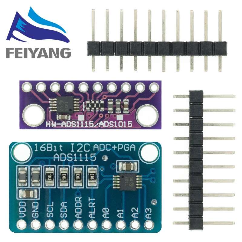 10 шт. ADS1115/ADS1015 16 12 бит I2C модуль АЦП 4 канальный DVR с Pro усилитель RPi|Интегральные