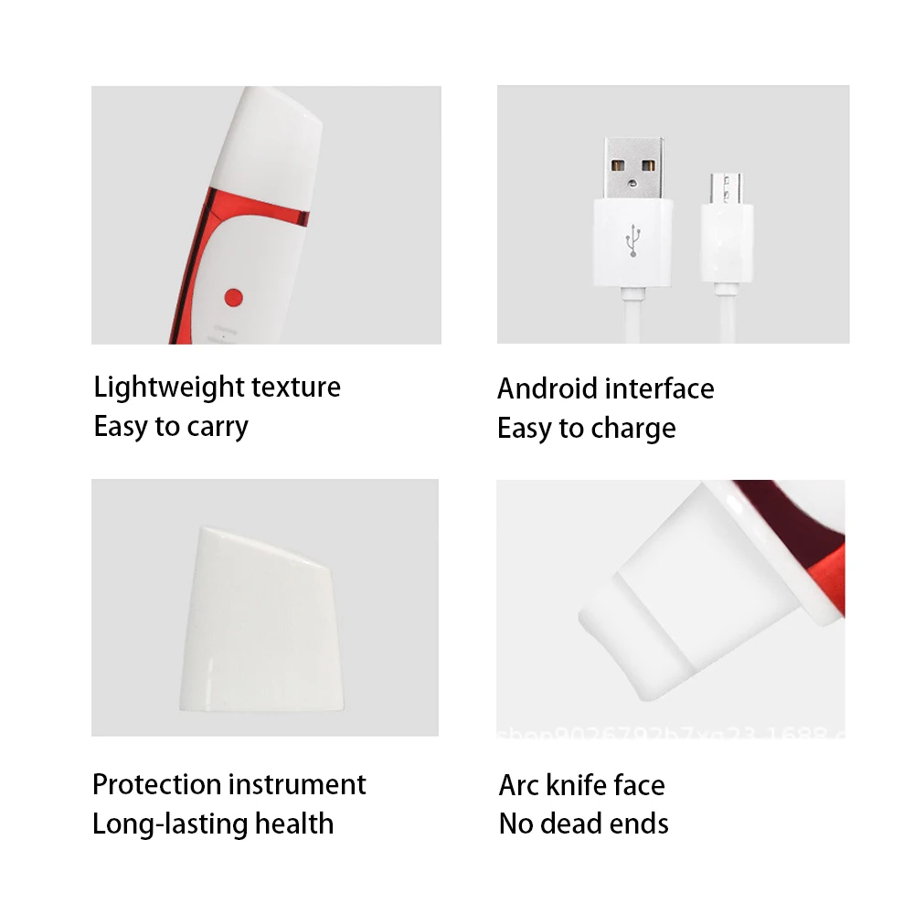 Перезаряжаемый ультразвуковой пилинг для кожи кавитации Очищение лица лифтинг