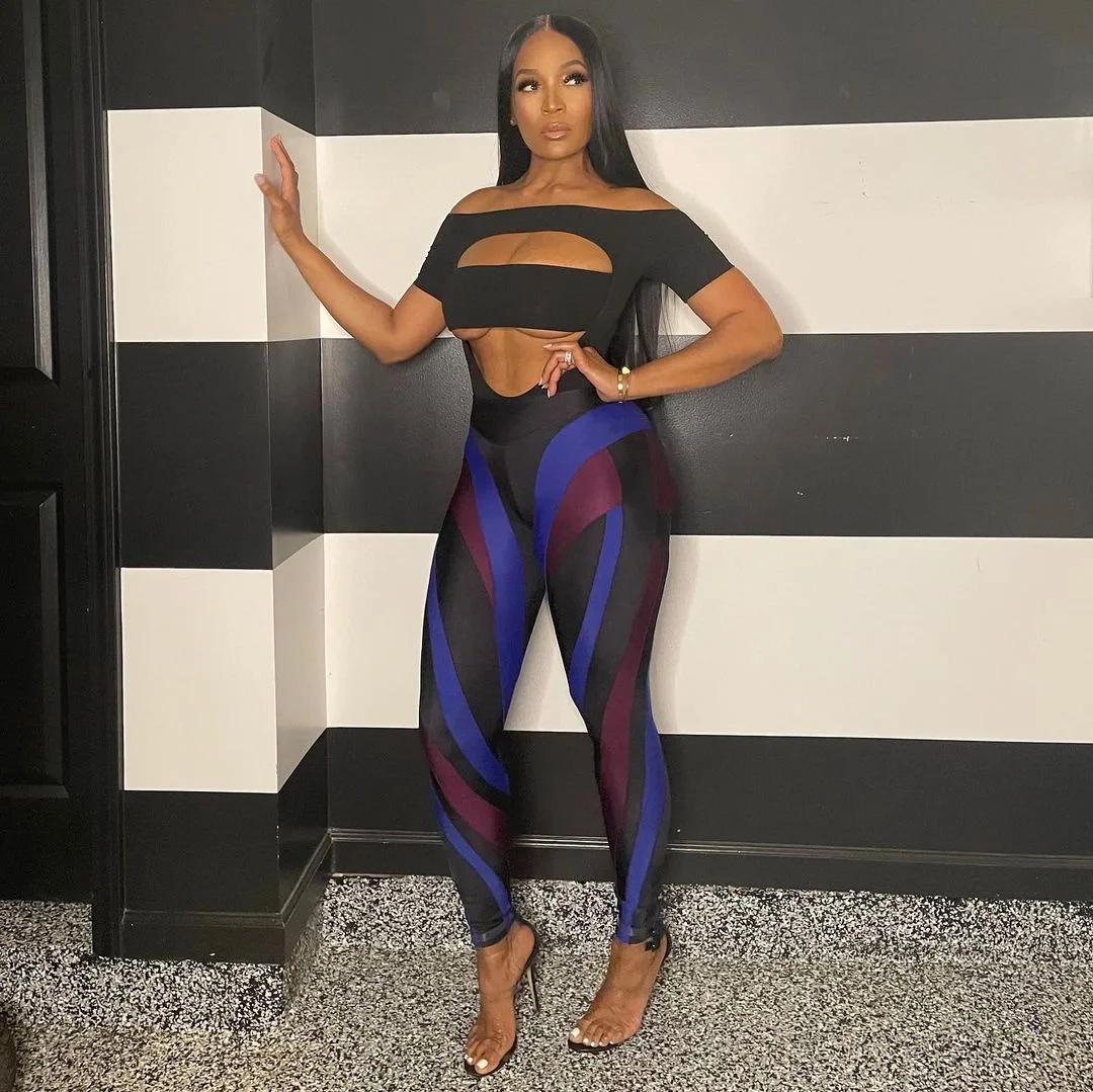 

SSEURAT Printed Leggings Women Clothing Sexy High Waist Pants Female Clubwear Summer 2021