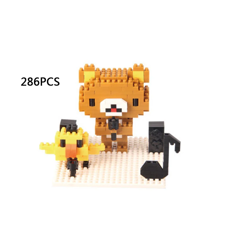 Забавный японский мультфильм Rilakkuma Медведь Цыпленок Kiiroitori микроалмазный блок