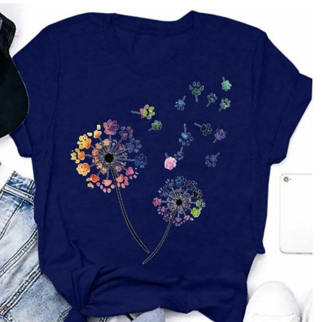 Футболка женская оверсайз с милым принтом модная рубашка в Корейском стиле