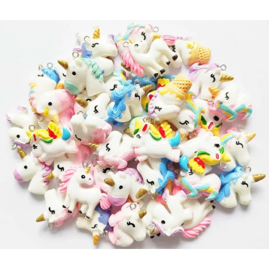 

100pcs Mixed Cute Horse Charms Picked at Random T037