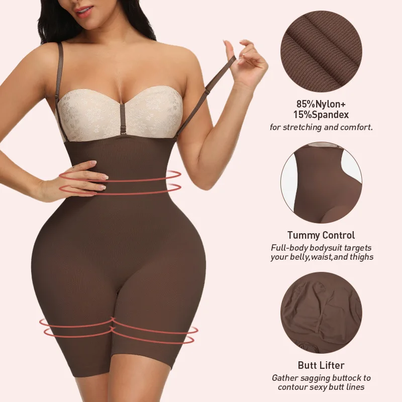 Sexy Women Underwear Sling Bodysuit Elasticity Corset Seamless Lingerie Plastic Waist Tummy Control Shaperwear Raise Chest