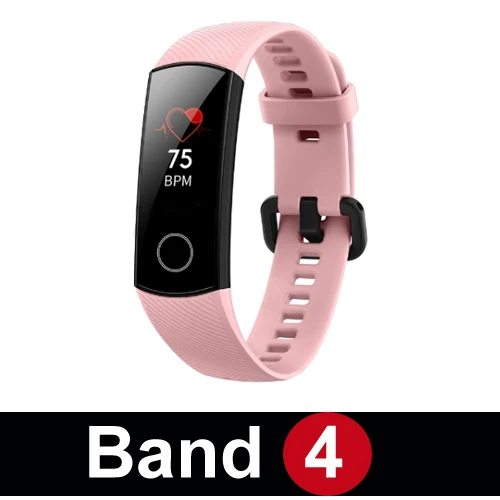 Band 4 Pink Huawei Honor Band 4 Band 5 Смарт-часы 50 м Водонепроницаемый фитнес-трекер AMOLED сенсорный экран для сердечного ритма монитор сообщение шоу - Цвет: Band 4 Pink