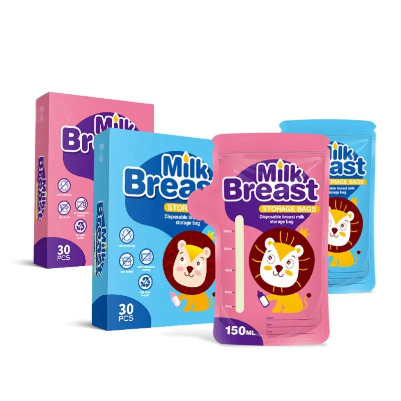 

30pcs 150ml Milk Freezer Bags Mother Milk Food Storage Breast Milk Storage Bag