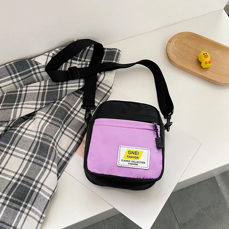 

2021 Korean Canvas Shoulder Bag Handbag Mini Cute Crossbody Bags for Women Nylon Messenger Bag Girl Student Phone Purse