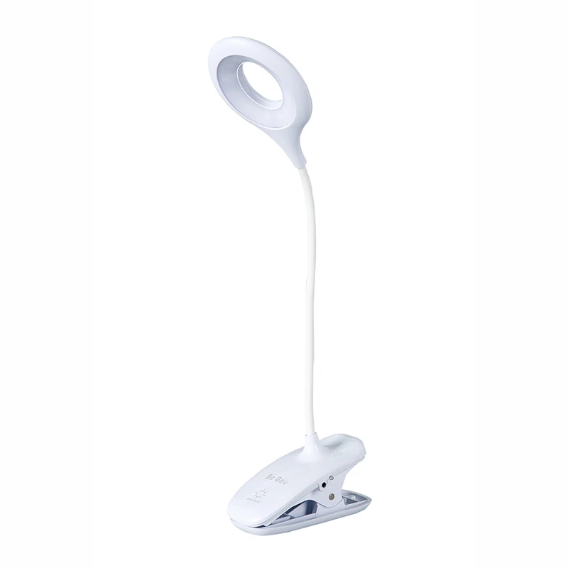 

Touch Sensor LED Desk Lamp Flexible USB Rechargeable Clip On Table Lamp Bed Piano Study Work Reading Light 3 Brightness Dimmable