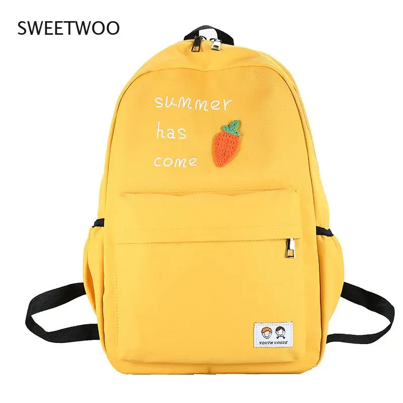 

Backpack 2021 New Junior High School Student School Bag Korean Letter Printing Backpack Leisure Travel Bag Nylon