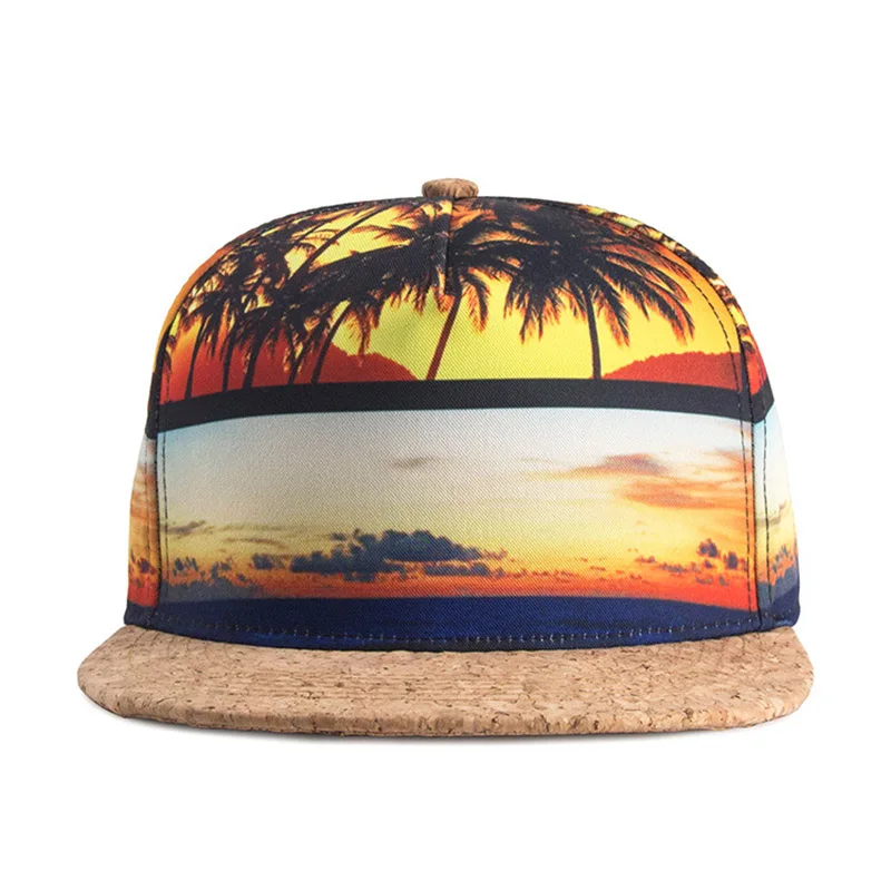 High Quality 3D Print Baseball Cap Men Women Hip Hop Snapback Flat Brim Bone Adjustable Unisex Casual Beach Caps Gorras | Аксессуары для