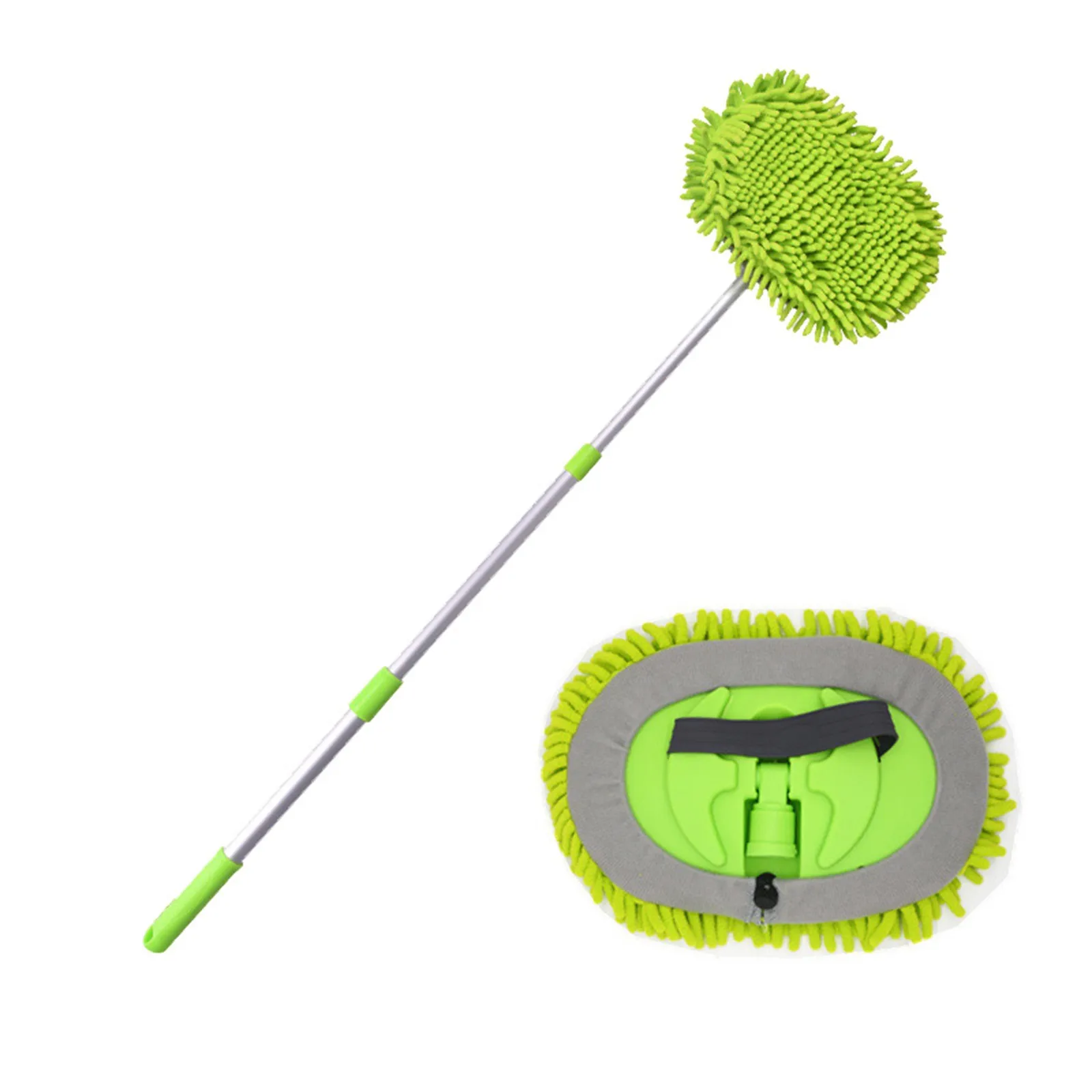 

Car Cleaning Brush - Chenille Microfiber Car Wash Sponges 180 Degree Rotation