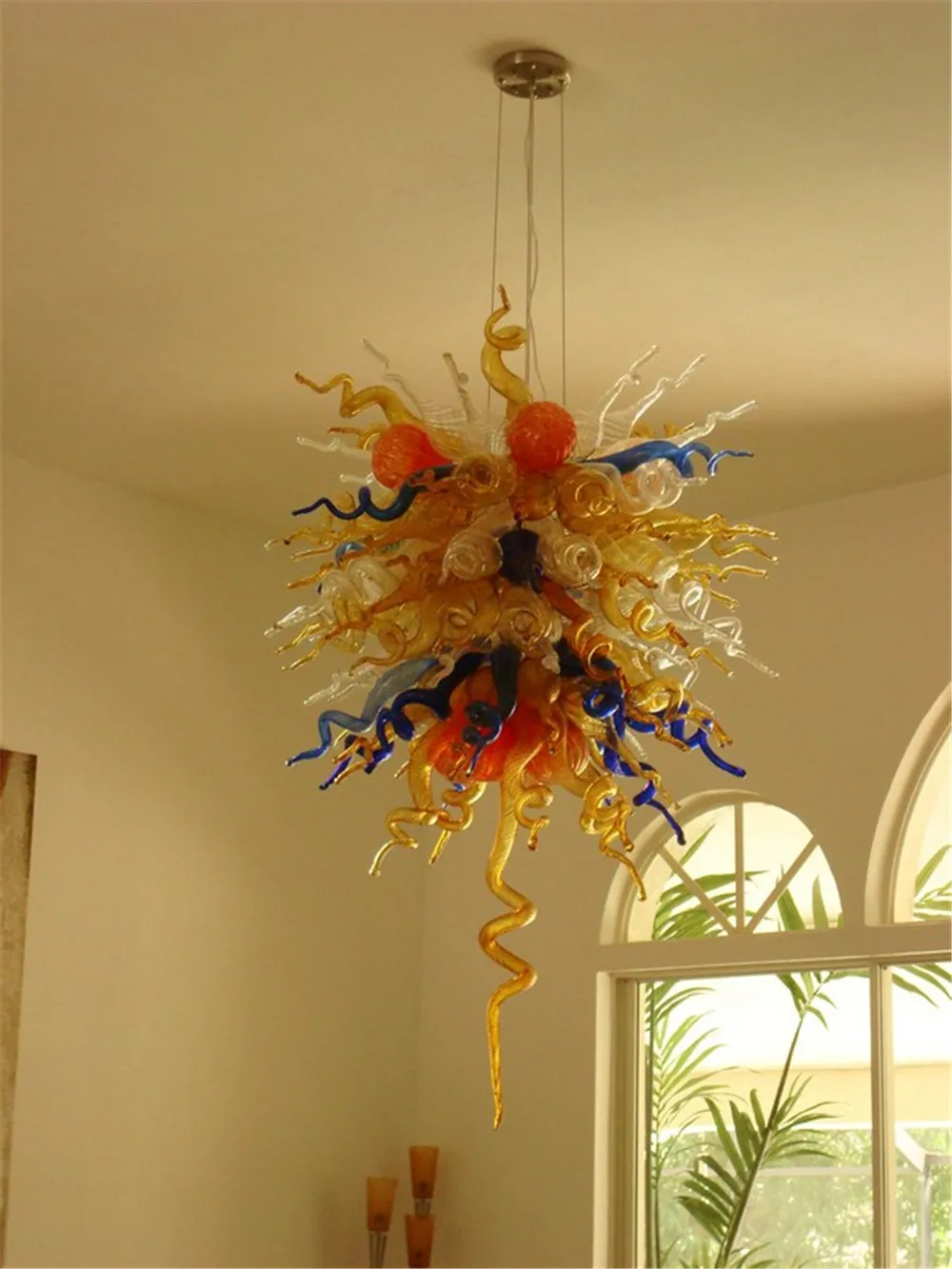 

Turkish Mosaic Lamps Murano Glass Art Chihuly Style Decor Home Luxury Crystal Chandelier Lights
