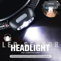 led sensor headlight usb 1100mah fishing sensor headlamp ipx5 camping flashlight xpe head light rechargeable torch lamp dropship