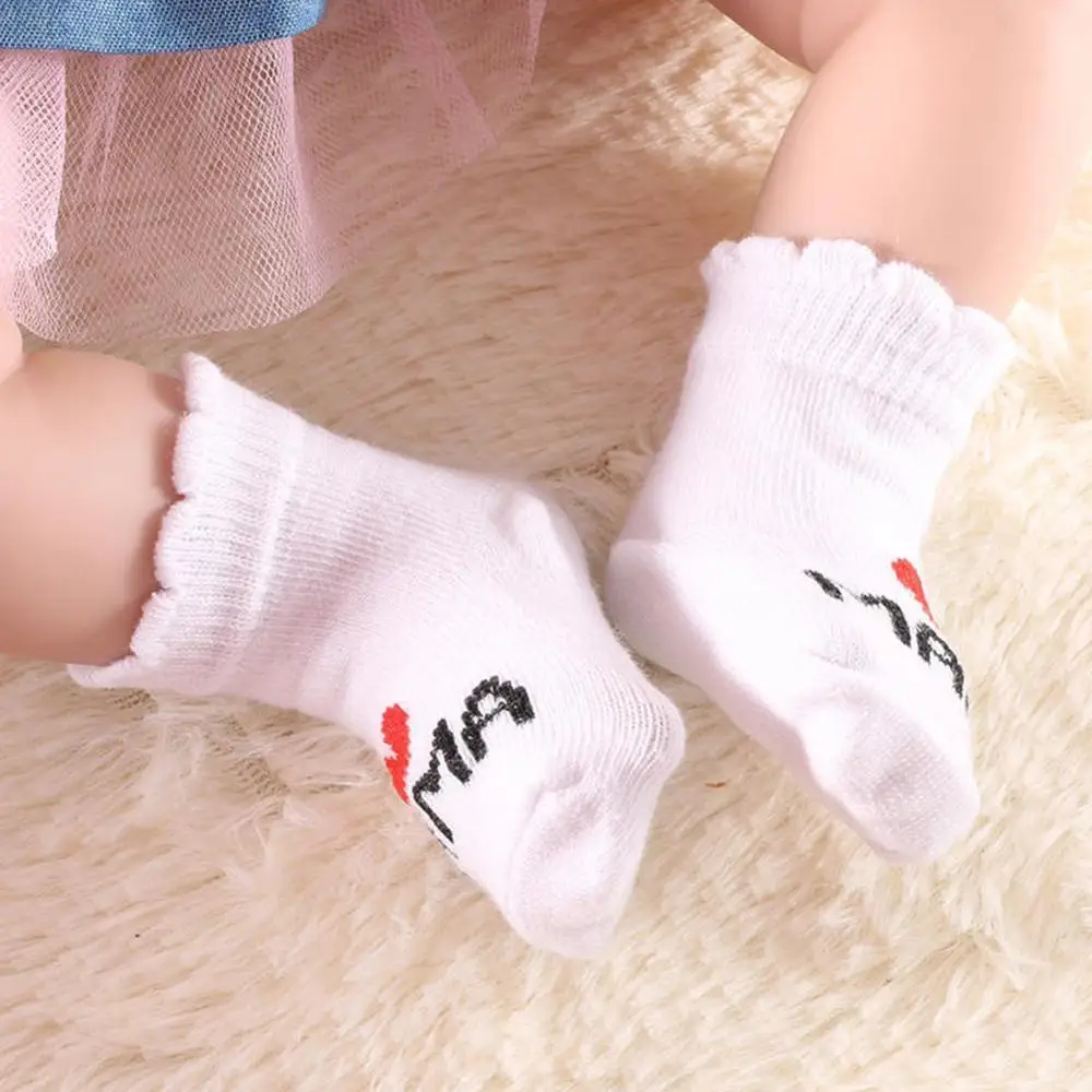 

Baby Socks Anti Slip with Rubber Cotton Fashion Love Clothes Winter Socks Kids Warm Papa For Girl Newborn Letter Mama