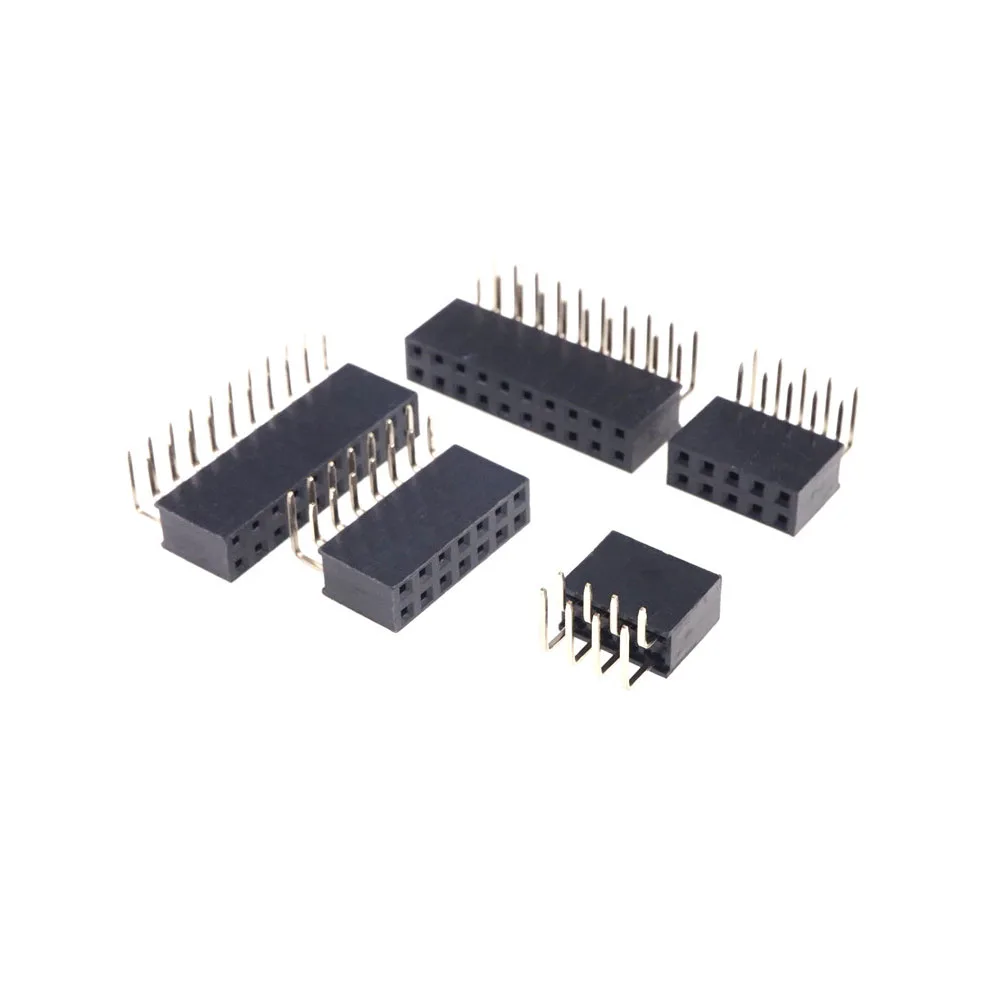 10 шт. прямоугольные штыри 2 54 мм с двумя рядами контактов 6 8 12 14 16 18 20 24 26 30 40 50 60 80 |
