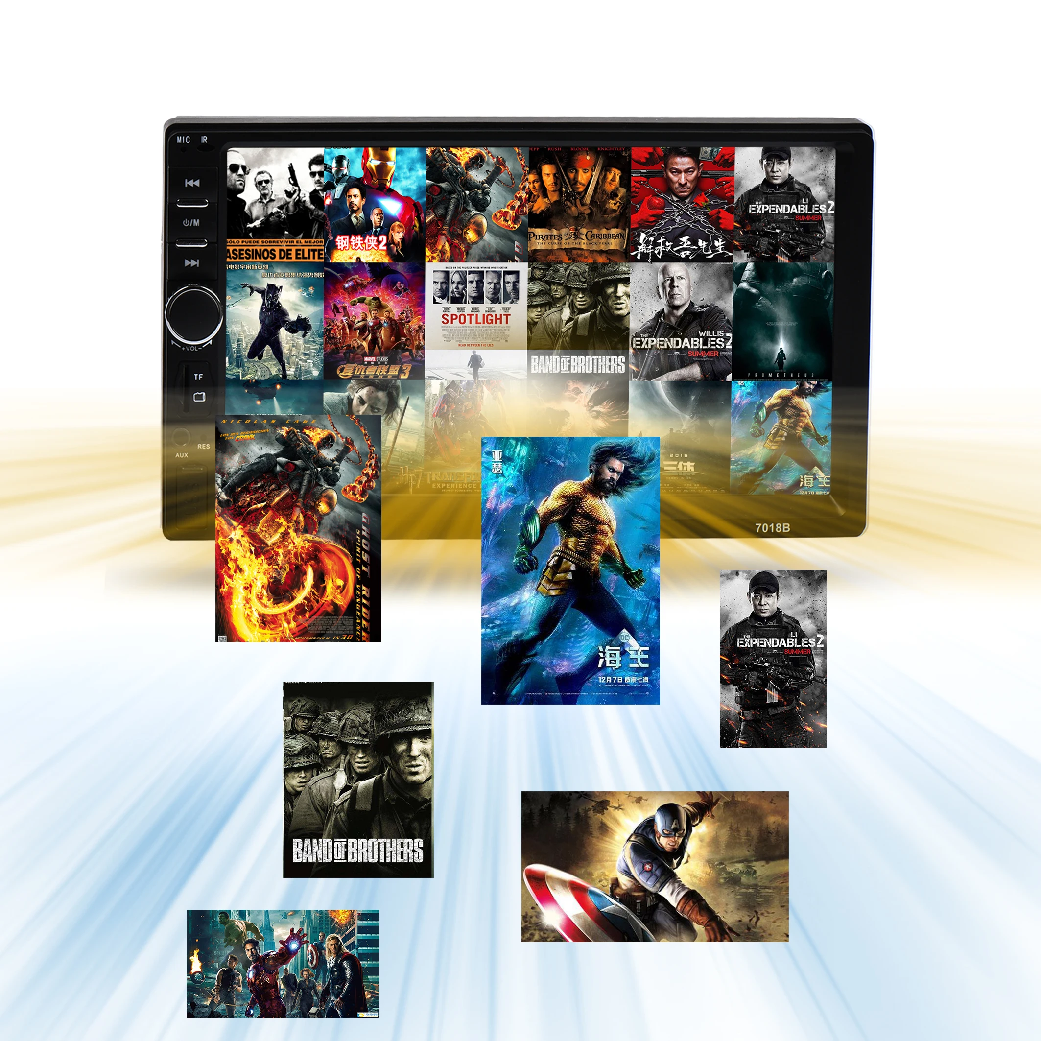 Автомагнитола 2Din 7-дюймовый сенсорный экран цифровая мультимедийная