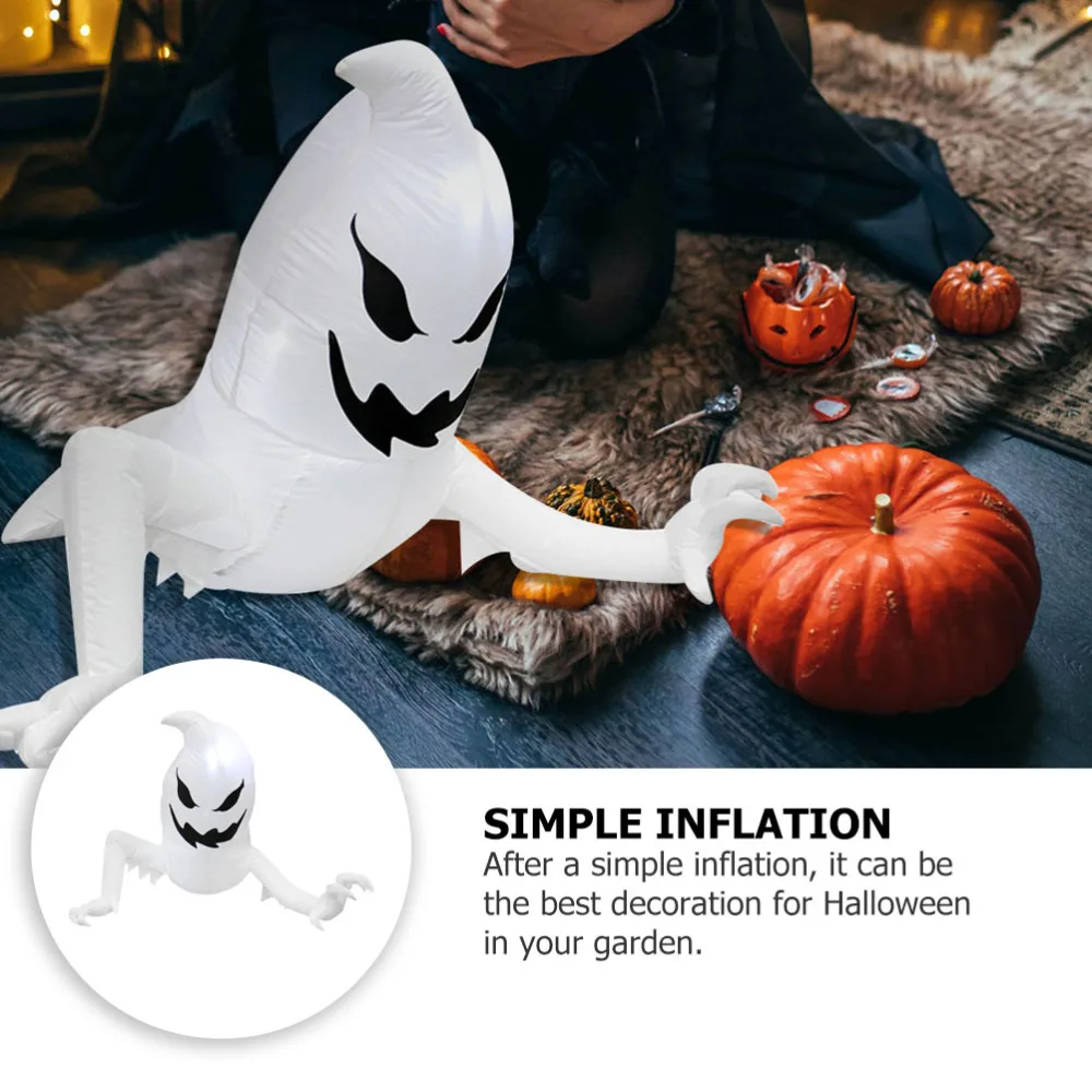 

1Pc Ghost Adornment Decorative Inflatable Ghost Yard Ornament (White)