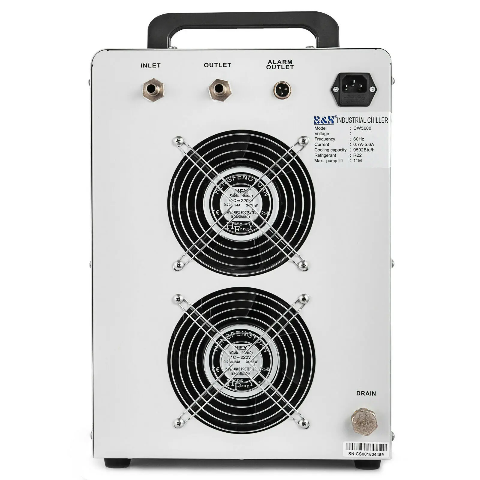 

CW-5000DG INDUSTRIAL WATER CHILLER LASER EQUIPMENT 80W/100W TEMPERATURE