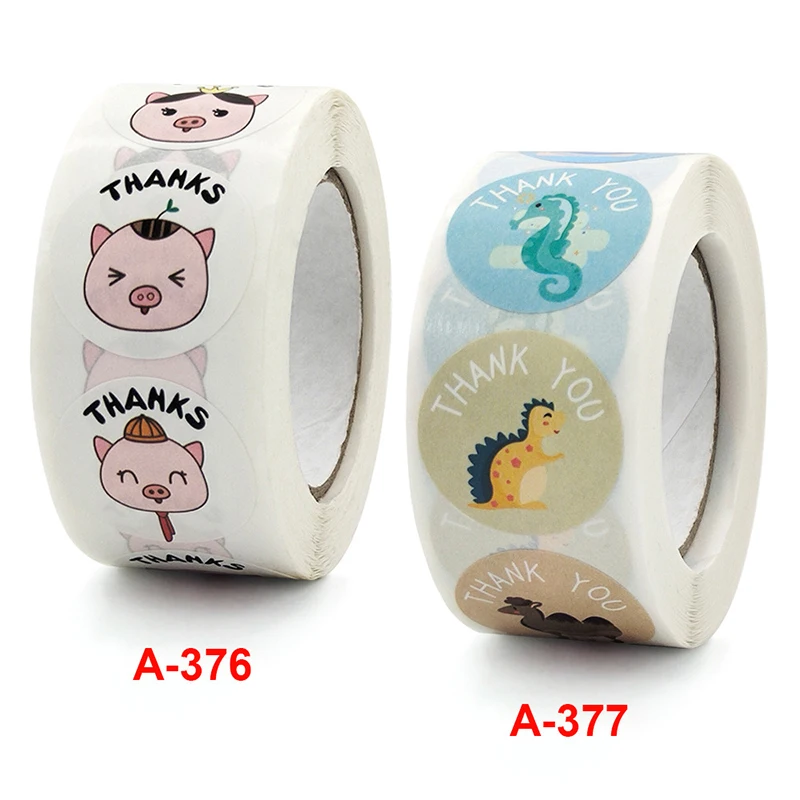 

Newly Kids Cartoon Animal Sticker Roll 500-Count Stickers Round Teacher Encouragement Motivational Lable Sticker for Teacher