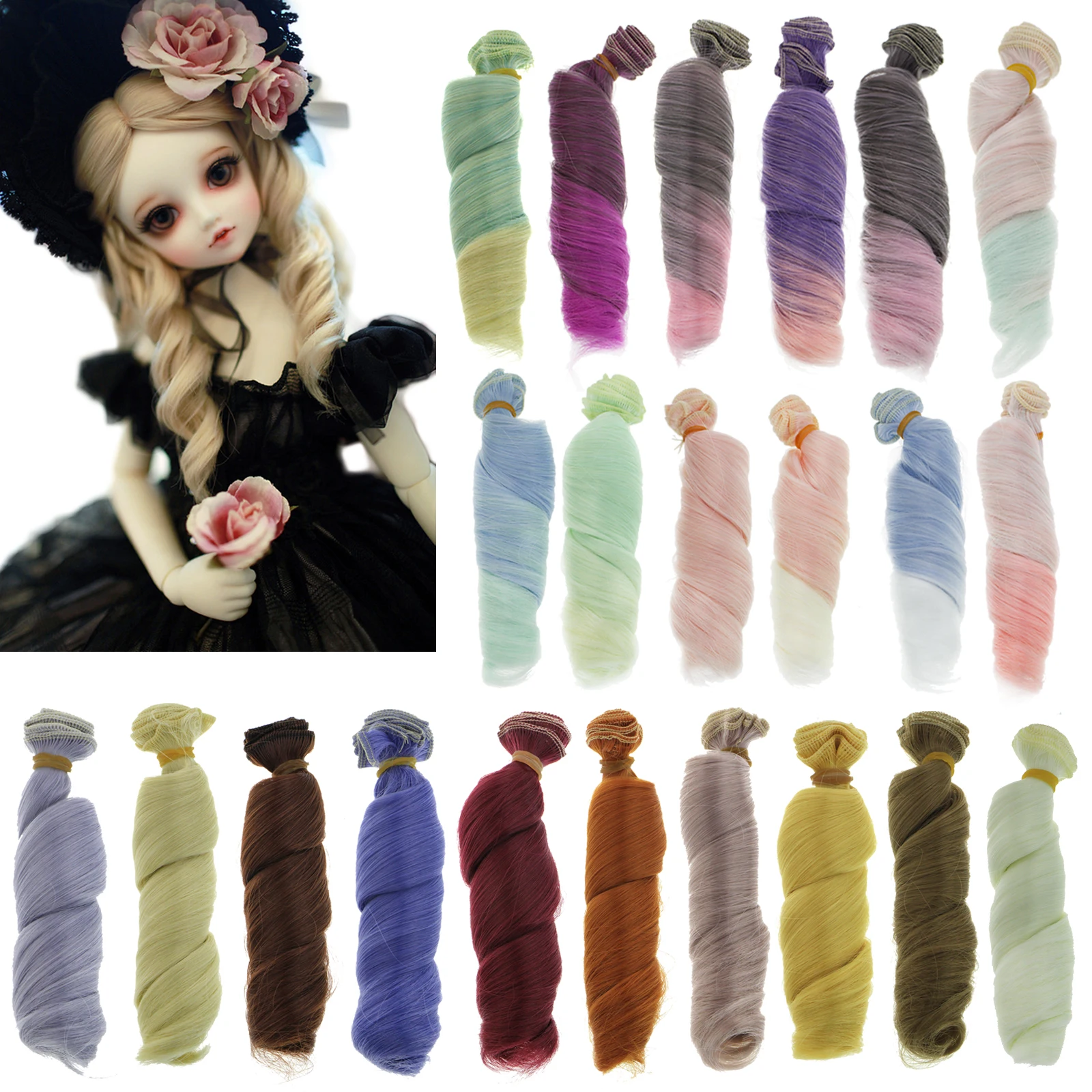 Куклы ручной работы 1 шт. куклы 15 см * 100 Кудрявые Парики для BJD волнистые волосы
