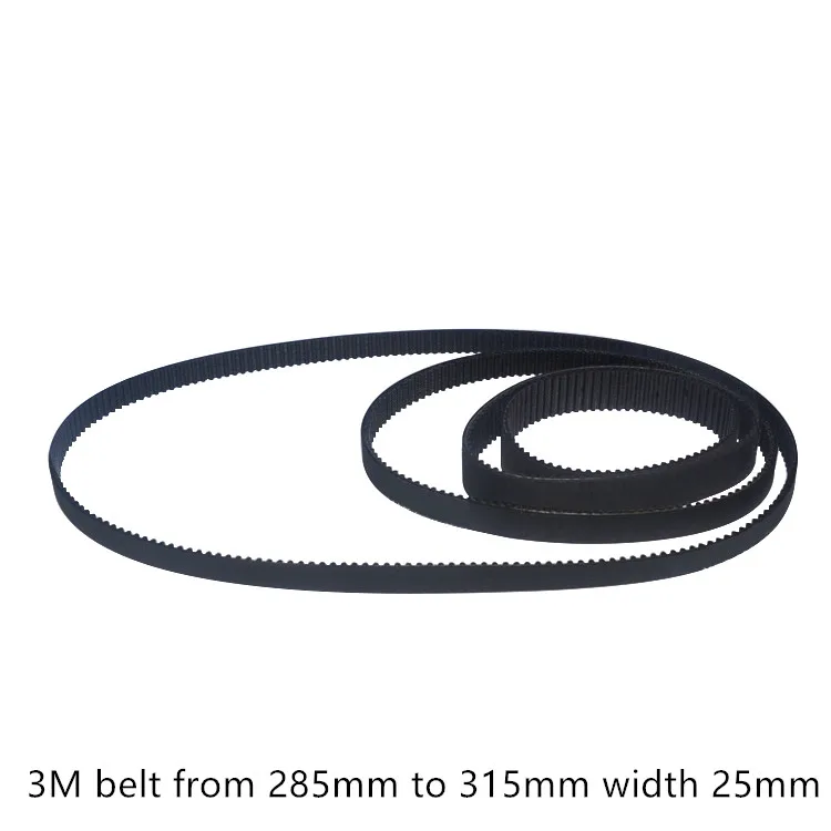 

HTD 3M Timing belt length from 285mm to 315mm width 25mm Rubber HTD3M synchronous 285-3M 315-3M closed-loop