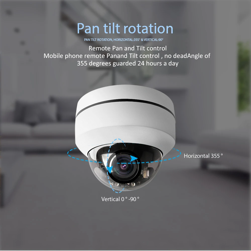 UniLook открытый 5MP PoE PTZ безопасности IP камера 2592x1944P супер HD 4X оптический зум PTZ купольная камера антивандальная с кронштейном
