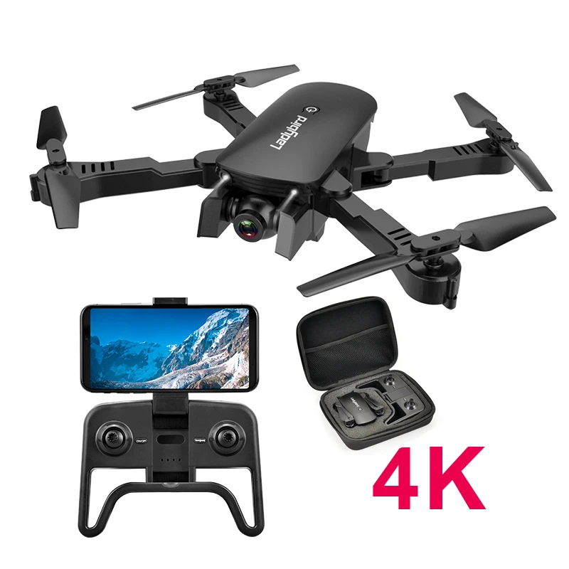 Black 4K with Case R8 Дрон 4K HD камера Радиоуправляемый квадрокоптер двойная камера оптический поток Hover умный Дрон Радиоуправляемый вертолет профессиональная камера VS E58 - Цвет: Black 4K with Case