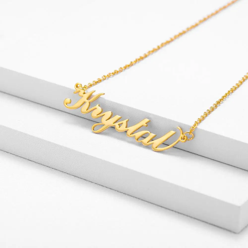 

Ожерелья с именем для женщин, персонализированные ювелирные изделия с именной табличкой, чокер из нержавеющей стали, ожерелье с именем на з...