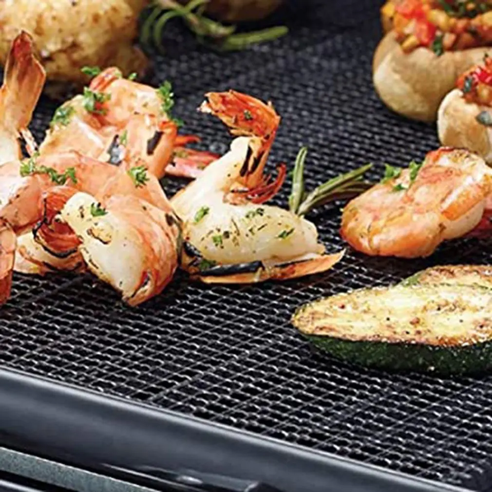 

BBQ Accessories Non-stick BBQ Grill Mat Reusable Barbecue Grill Mesh Mat Kitchen Cooking Smoker BBQ Mat Grill Pad Liner