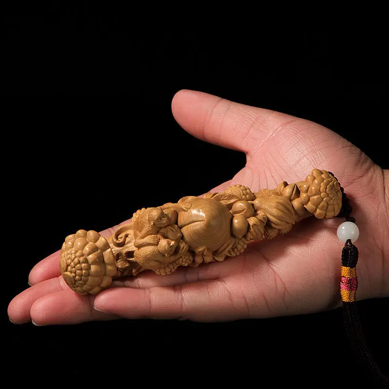 Маленькая резьба по дереву в виде листьев самшита креативная искусственная