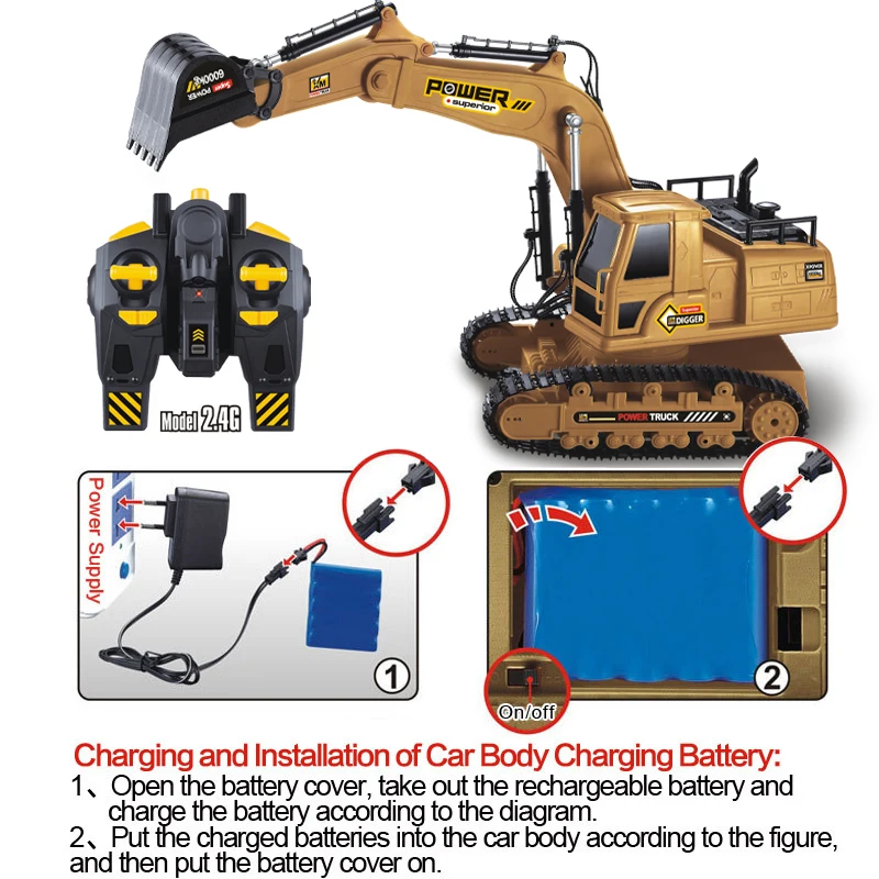 Электрический радиоуправляемый грузовик 1:18 2 4 ГГц трактор бульдозер Инженерная