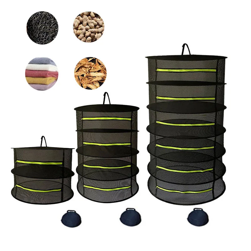 2/4/6 слоя травы сушки сетка Складная рыболовная подвесная сушилка сумки сушилки