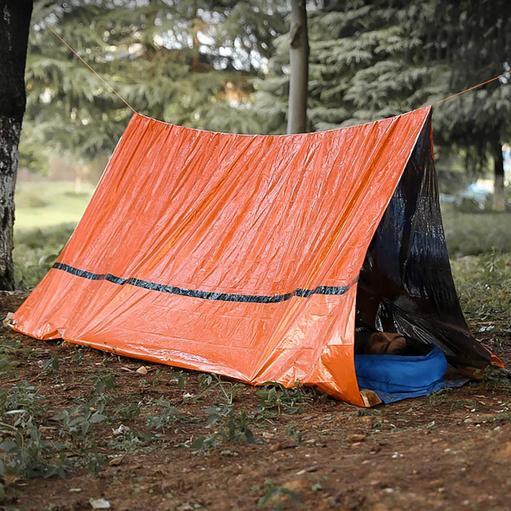 Outdoor Survival Sleeping Bag Life Emergency Thermal Keep Warm Waterproof Camping First Aid Emergency Blanke Gear Quality Tent