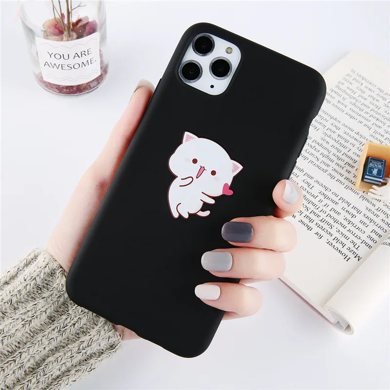 AC8940 Moskado желтый жираф Кот Чехол для телефона для iPhone 11 X XS Max XR Мягкий силиконовый чехол для iPhone 7 8 6 6s Plus Симпатичные чехлы с героями мультфильмов - Цвет: AC8940
