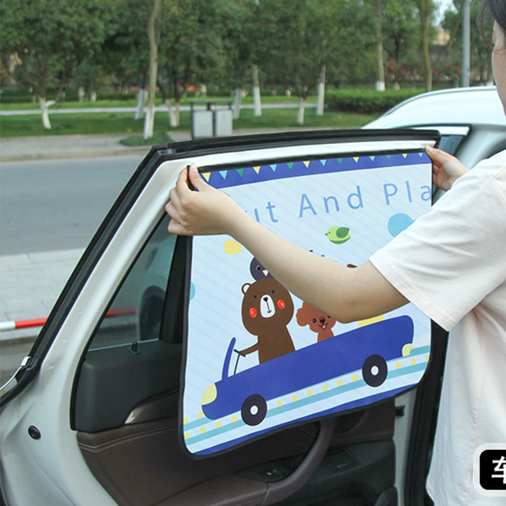 Мультяшный магнитный автомобильный солнцезащитный козырек для боковых окон